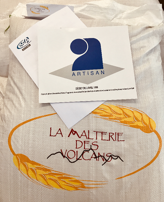 logo artisan malteur, la malterie des volcans malt artisanal pour brasseur professionnel et amateur